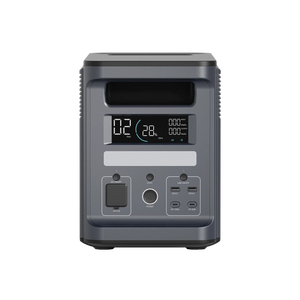 ABOK Ark2000 portable power station front view showing its display, light, DC outlet and USB ports