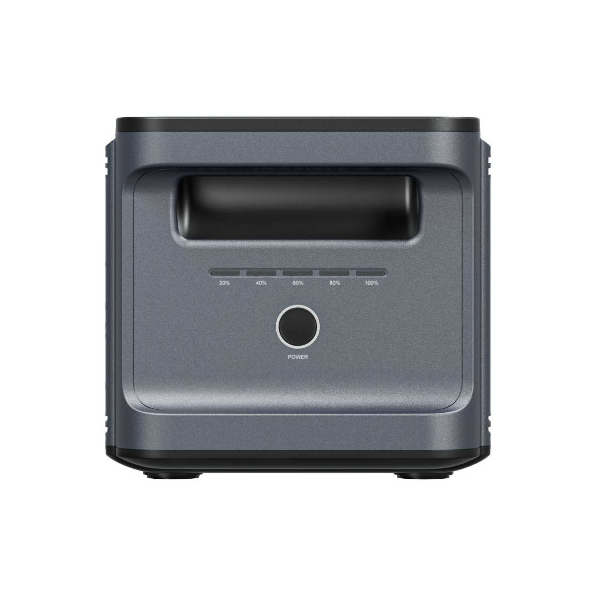 ABOK Ark2000E extra battery in a straight front view showing the handle, charge indicator, and power button.