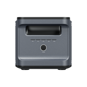 ABOK Ark2000E extra battery in a straight front view showing the handle, charge indicator, and power button.