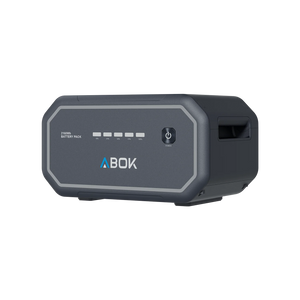 ABOK Ark2500 angled product render of the 2160Wh extra battery showing its recessed side handle