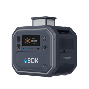 ABOK Ark2500 portable power station with its retractable LED area light raised