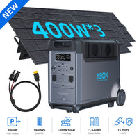 Power Station + 3 × 400W Solar Panels