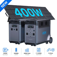Power Station+ Expansion Battery+ 400W Solar Panel