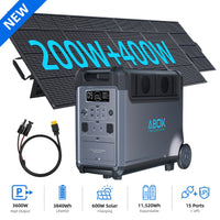 Power Station + 200W & 400W Solar Panels