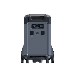 ABOK Ark3600 extra battery in a front product view with the display, charging input, USB ports, and handles.
