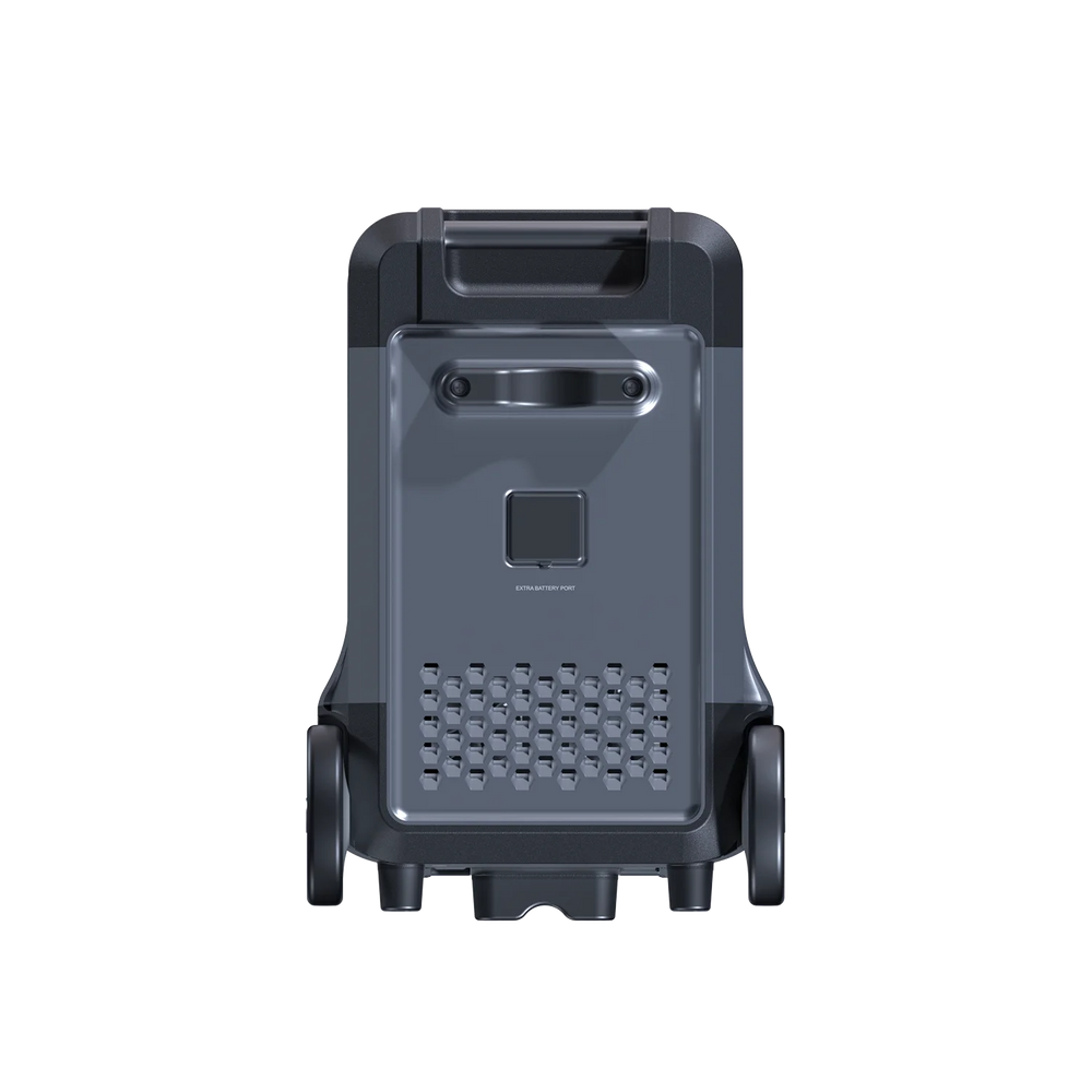 ABOK Ark3600 rear product view showing the expansion battery connection port and ventilation grille.