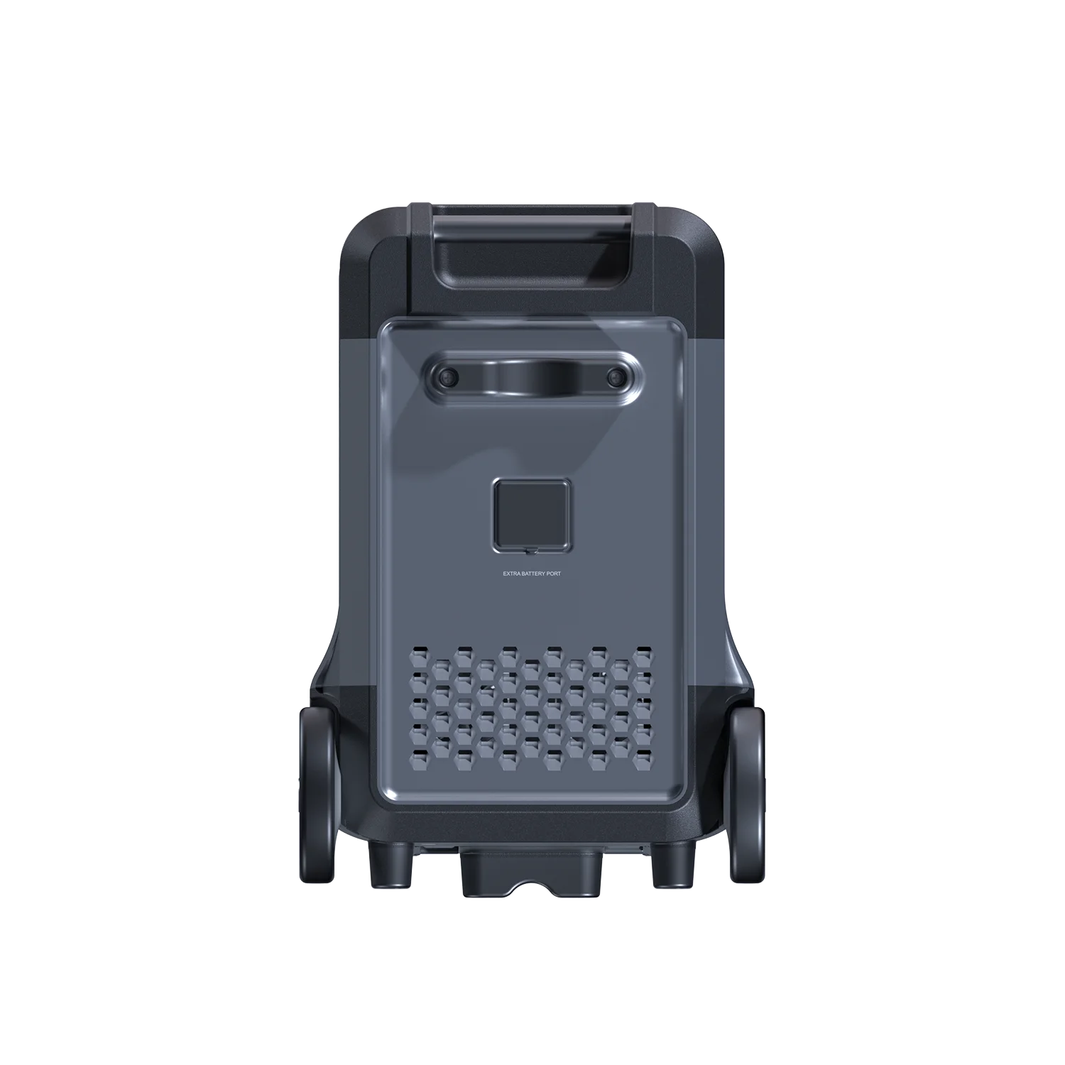 ABOK Ark3600 rear product view showing the expansion battery connection port and ventilation grille.