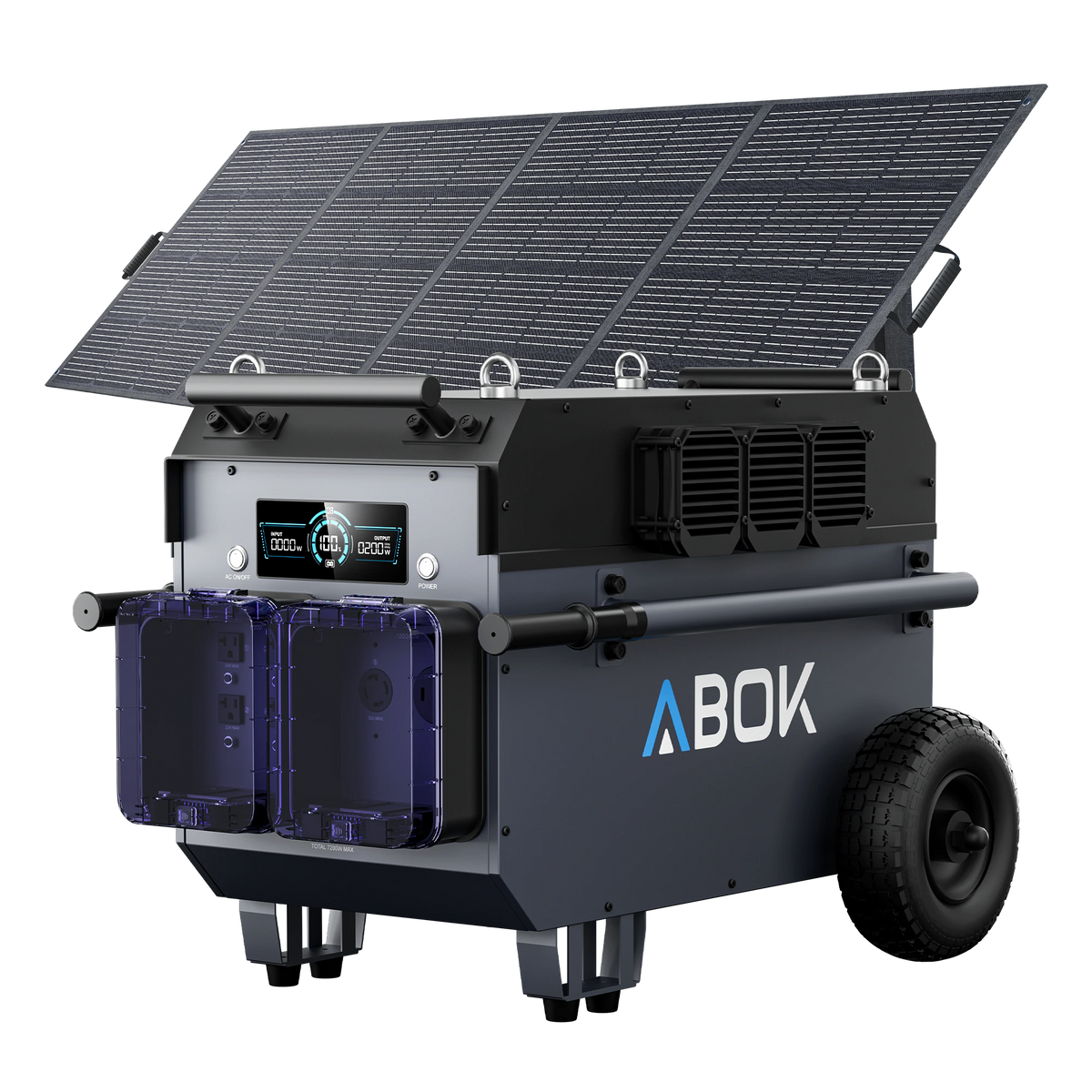 ABOK Ark7200 Plus power station with 400W solar panel