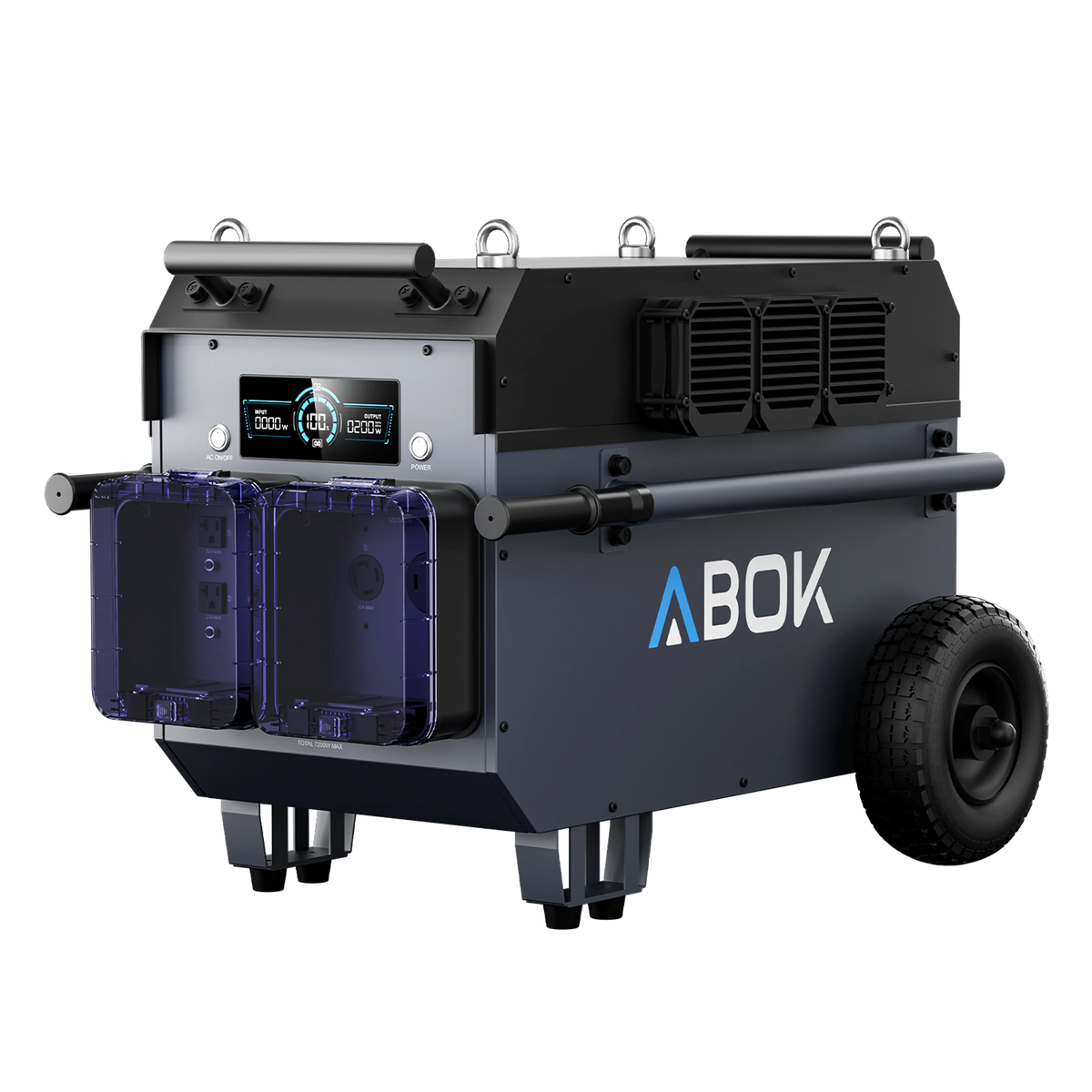 ABOK Ark7200 Plus portable power station transparent product render