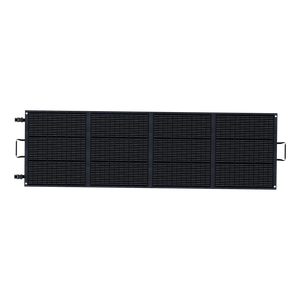 ABOK ASP200 foldable 200W solar panel shown fully unfolded in a straight front view.