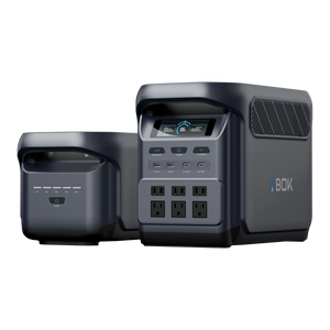 ABOK Elux 1 US-spec portable power station paired with one X1 expansion battery.